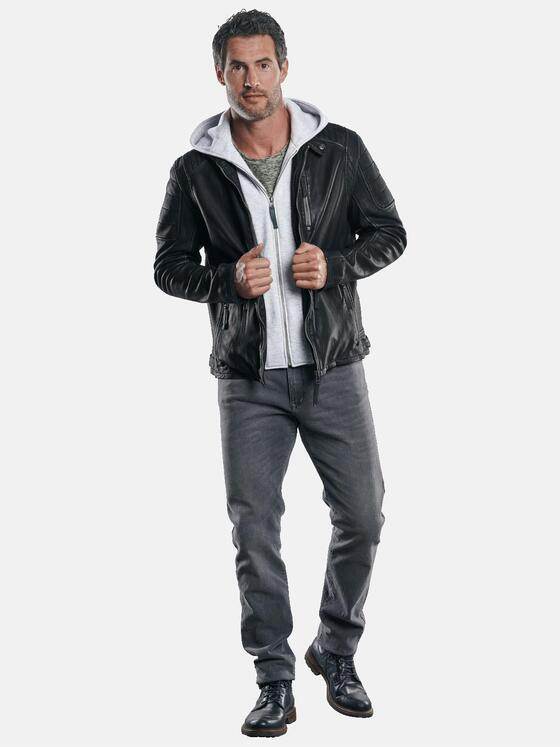 engbers Herren Individuell produzierte Lederjacke Schwarz 30215