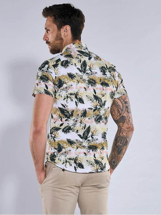 emilio adani Herren Kurzarm-Hemd slim fit Grün 36535