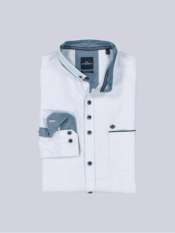 engbers Herren Langarm-Hemd uni Blau 36218