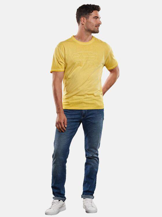 engbers Herren T-Shirt Rundhals mit Stickerei Gelb 31096