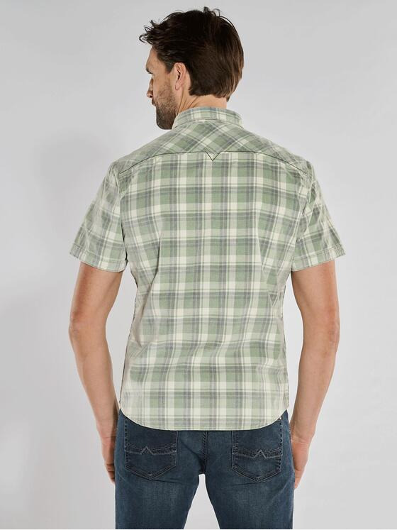 engbers Herren Kurzarm-Hemd kariert Hellgruen 36283