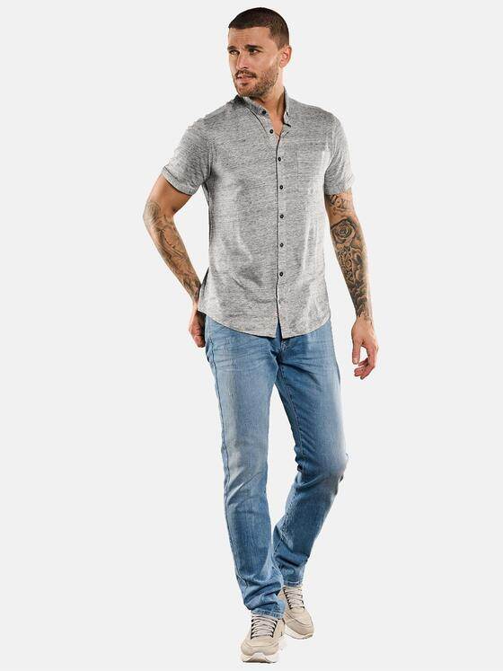 emilio adani Herren Hemd uni Grau 33383