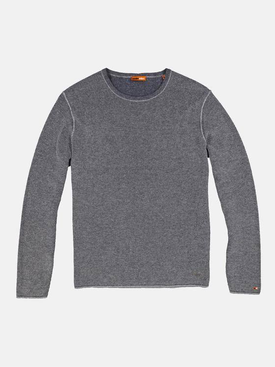 emilio adani Herren Rundhals Pullover Grau 33894