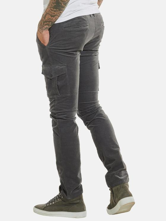 emilio adani Herren Cargo-Hose mit softer Warenoberfläche Grau 32311
