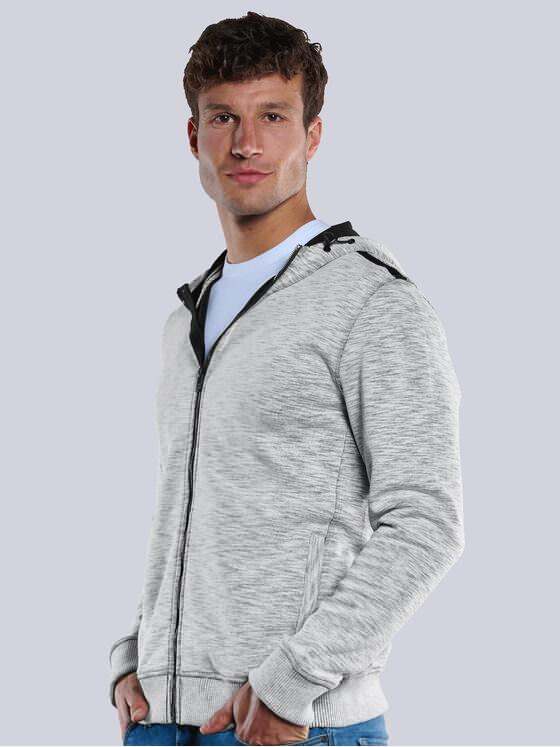 engbers Herren Sweatjacke meliert Reinweiss 33350