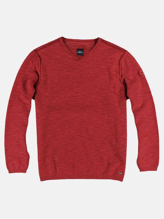 engbers Herren Pullover V-Ausschnitt Rot 24540