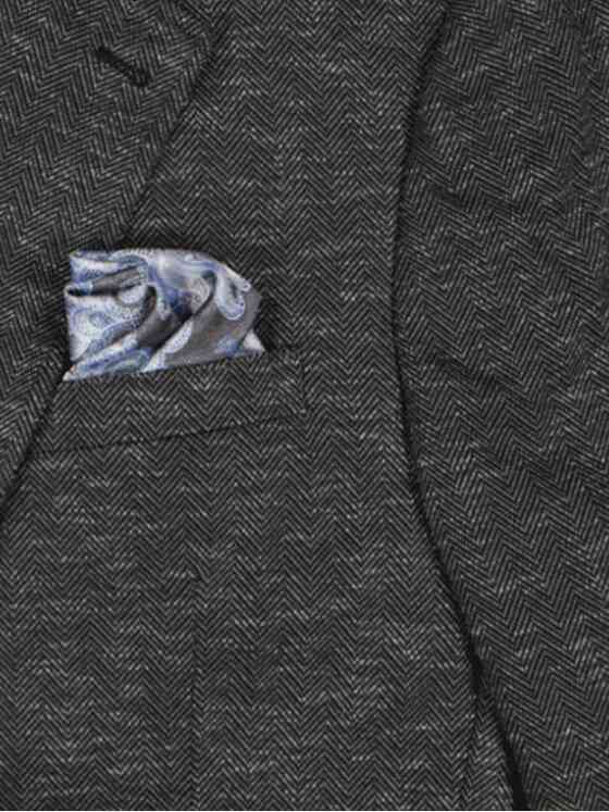 emilio adani Herren Einstecktuch gemustert Blau 36727