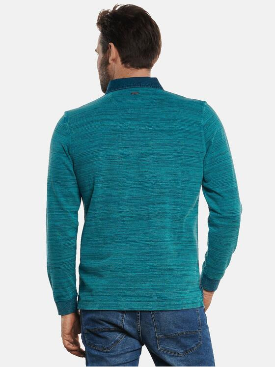 engbers Herren Polo-Shirt langarm Türkis 32706