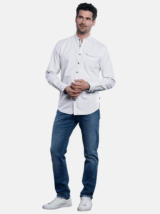 engbers Herren Baumwollhemd im Streifendesign Blau 31297