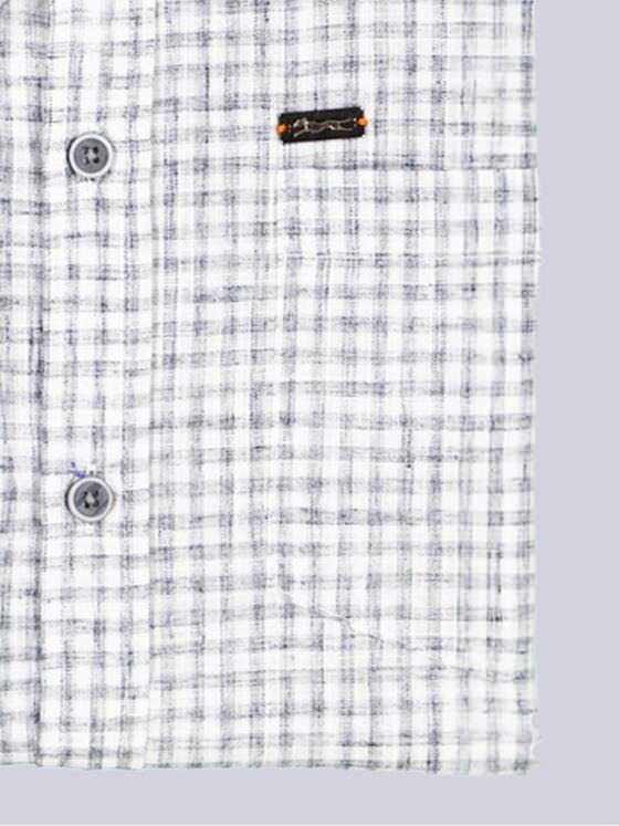 engbers Herren Kurzarm-Hemd mit Leinenanteil Anthrazit 39198