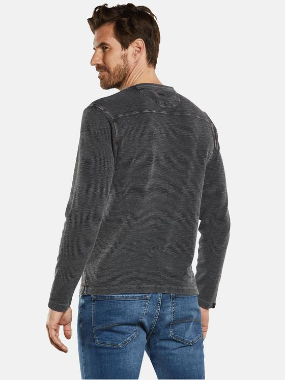 engbers Herren Langarm-Shirt strukturiert Anthrazit 34330