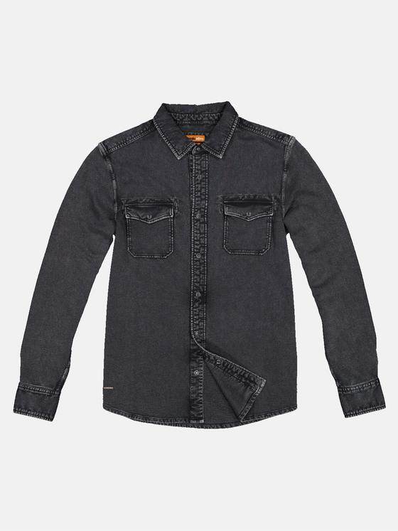 emilio adani Herren Polo-Shirt langarm Grau 32099