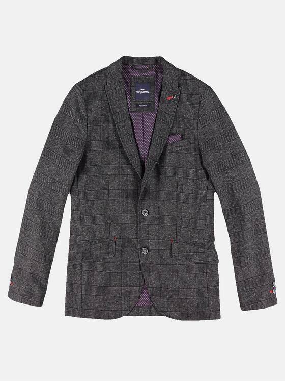 engbers Herren kariertes Sakko Anthrazit 30757