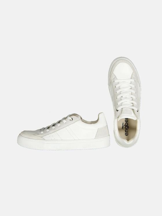 engbers Herren Sneaker aus Leder Naturweiss 34691