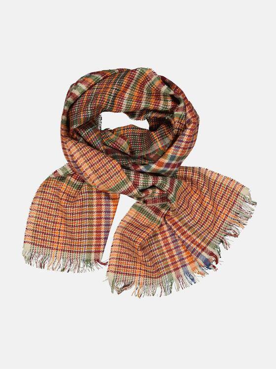 engbers Herren Schal gemustert Rostorange 34037