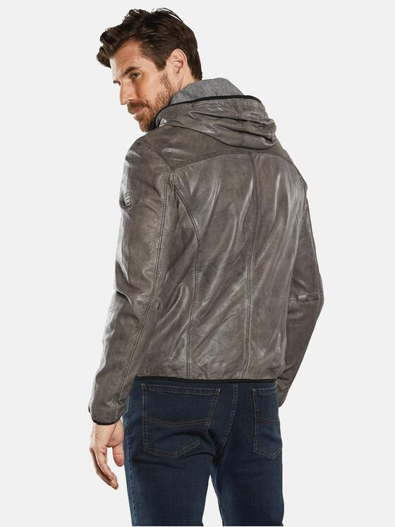engbers Herren Lederjacke mit abnehmbarer Kapuze Braun 34495