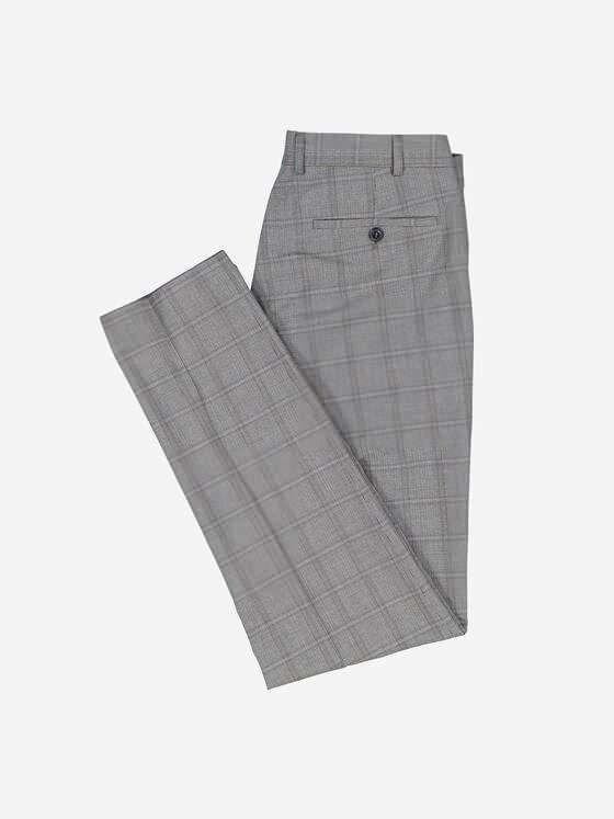 emilio adani Herren Anzug-Hose im Karodesign Grau 38189