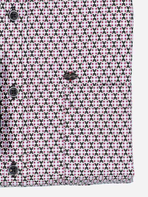 engbers Herren Langarm-Hemd gemustert Magenta 37638