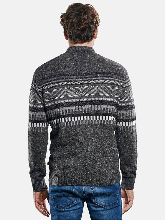 engbers Herren Hochwertiger Norwegerpullover Grau 30928
