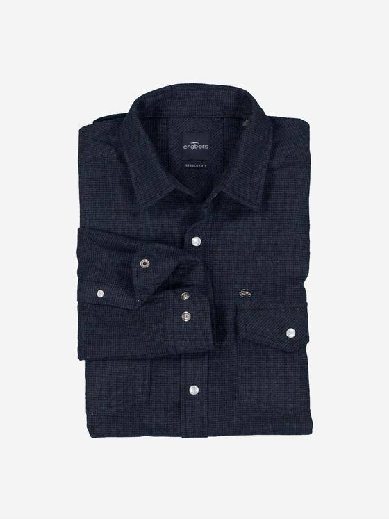 engbers Herren Overshirt uni Saphirblau 37759