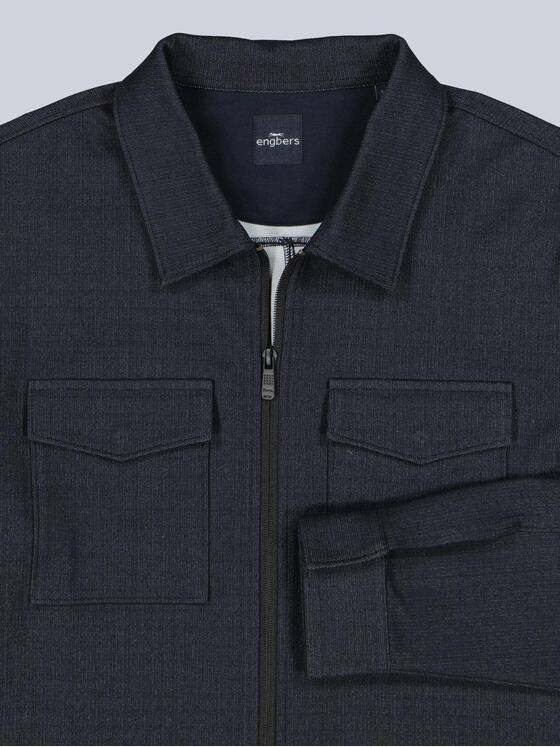 engbers Herren Overshirt mit Reißverschluss Saphirblau 39961