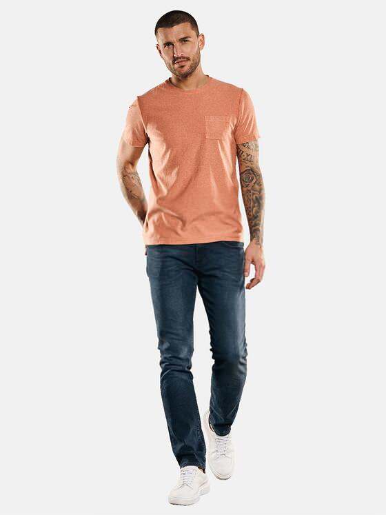 emilio adani Herren T-Shirt meliert Orange 33018