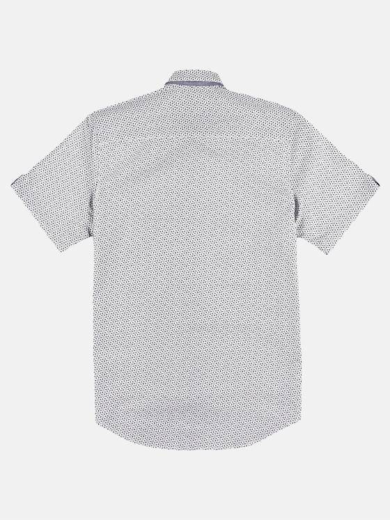 engbers Herren Gemustertes Hemd mit Jersey-Anteil Naturweiss 29716