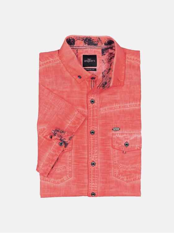 engbers Herren Kurzarm-Hemd regular Feuerrot 35143