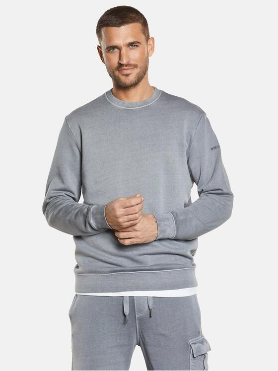 emilio adani Herren Sweatshirt uni Grau 34830