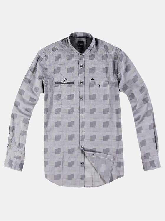 engbers Herren Individuelles Langarmhemd Silbergrau 30826