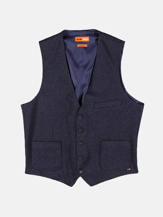 emilio adani Herren Sakkoweste mit modischem Innenfutter Blau 29994