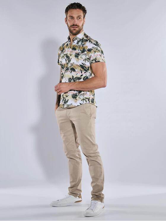 emilio adani Herren Kurzarm-Hemd slim fit Grün 36535