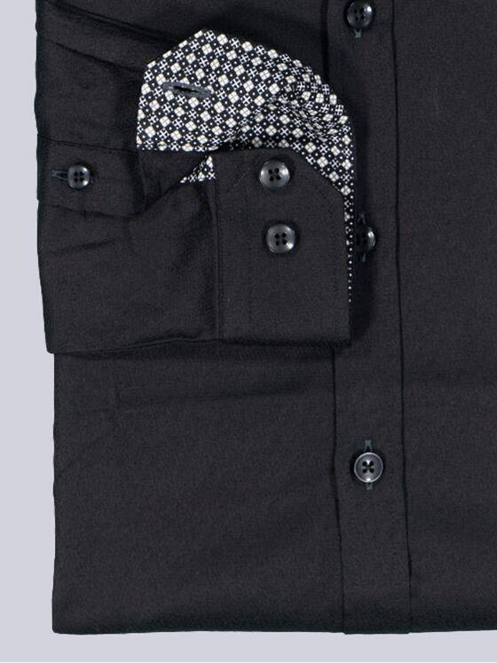 ENGBERS GERMANY Herren Hemd uni Schwarz 39358