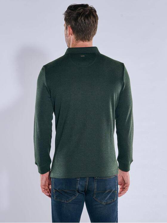 engbers Herren Langarm-Shirt mit Polokragen Petrolgruen 39537