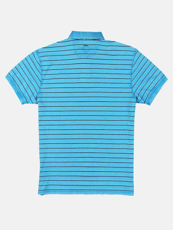 engbers Herren Poloshirt gestreift Wasserblau 31653