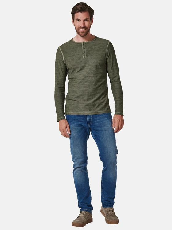 engbers Herren Langarm-Shirt uni Grün 35312