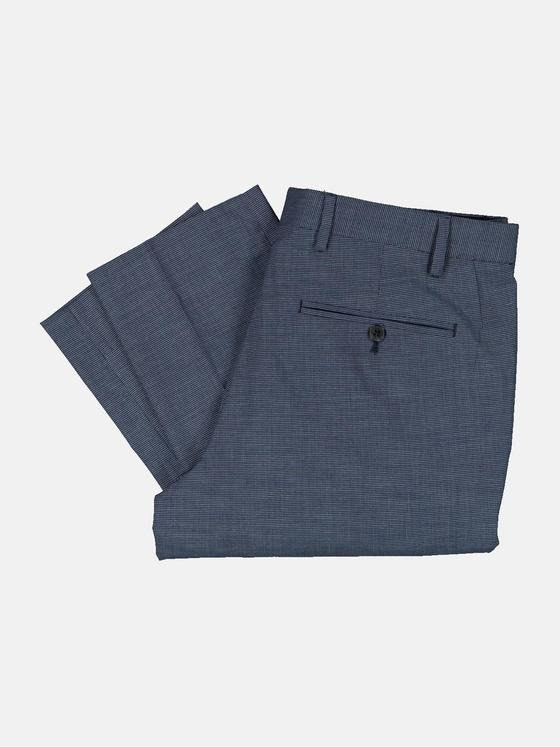 engbers Herren Anzug-Hose strukturiert Mittelblau 34605