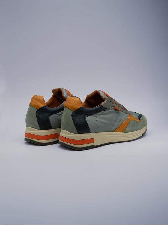 engbers Herren Sneaker aus Materialmix Hellgruen 38537