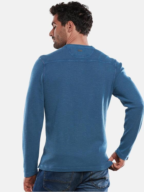 engbers Herren Henley-Shirt authentisch gewaschen Blau 31787