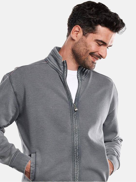 engbers Herren Sweatjacke mit Struktur Grau 31739