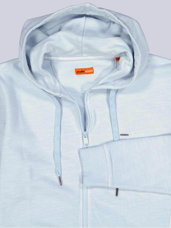 emilio adani Herren Sweatjacke Kapuze Hellblau 40531