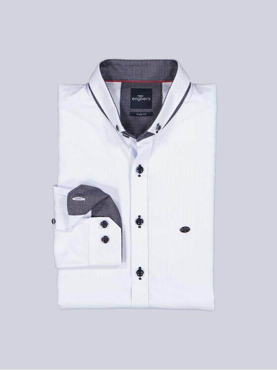 engbers Herren Langarm-Hemd strukturiert Hellblau 39741