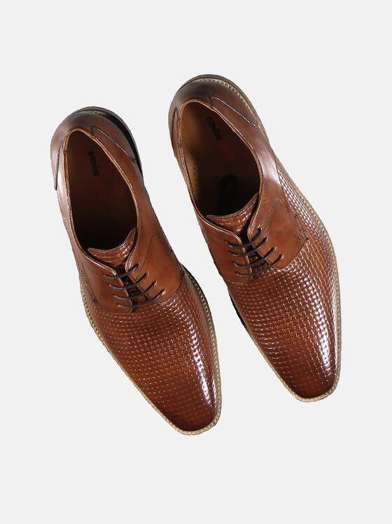emilio adani Herren Business-Schuh mit Prägung Braun 31458