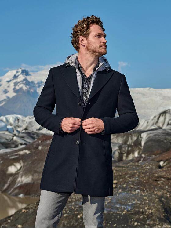 engbers Herren Mantel regular Blau 35484