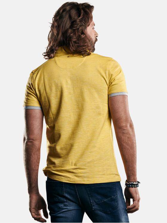 emilio adani Herren Poloshirt mit modischem Button Down Kragen Gelb 29248