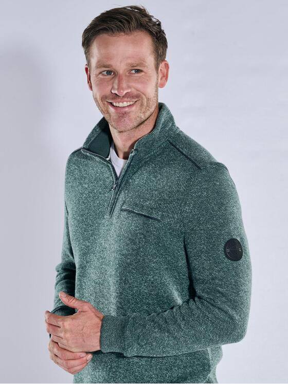 engbers Herren Sweatshirt mit Stehkragen Gruen 39530