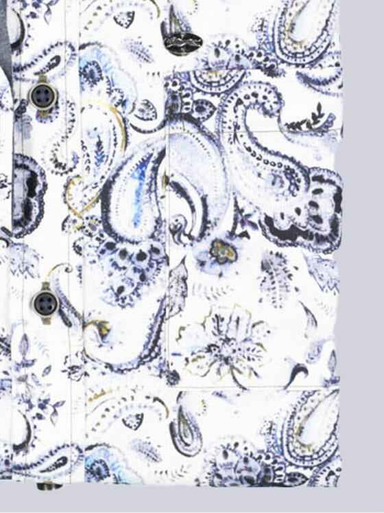 engbers Herren Langarm-Hemd gemustert Brilliantblau 38109