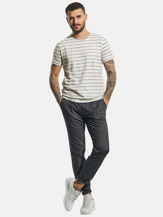 emilio adani Herren Rundhals T-Shirt Weiß 31123