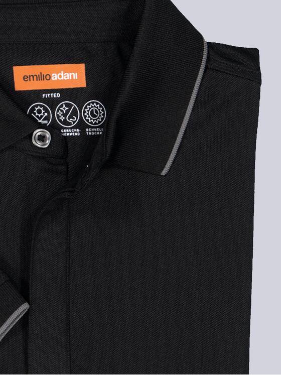 emilio adani Herren Polo-Shirt regular Schwarz 36847