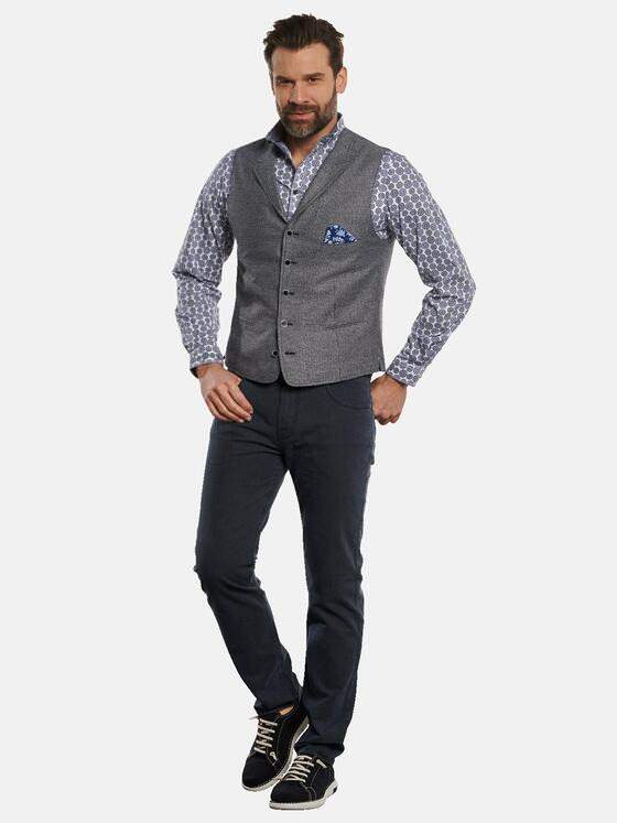 engbers Herren Sakko-Weste mit feiner Struktur Mittelblau 32602